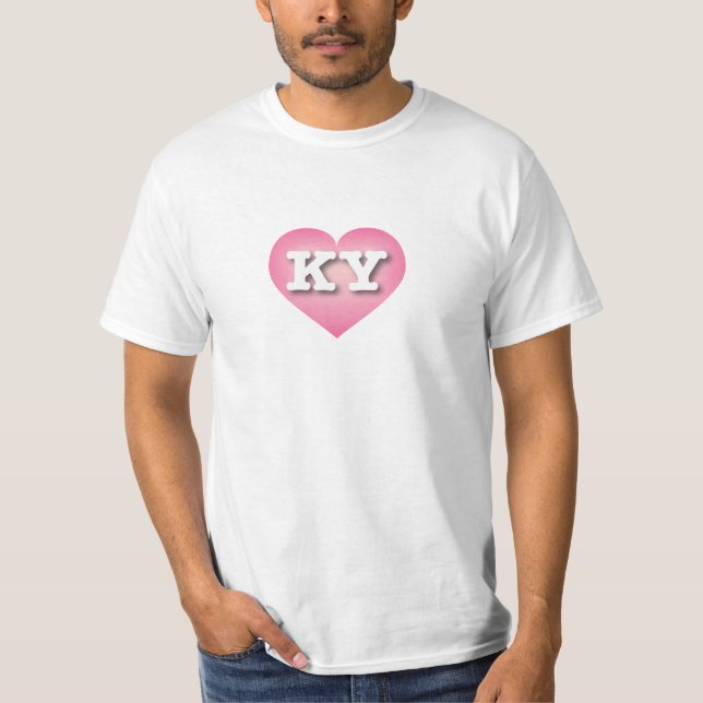 Camiseta Kentucky Pink Fade Heart - Eu amo KY (Frente)