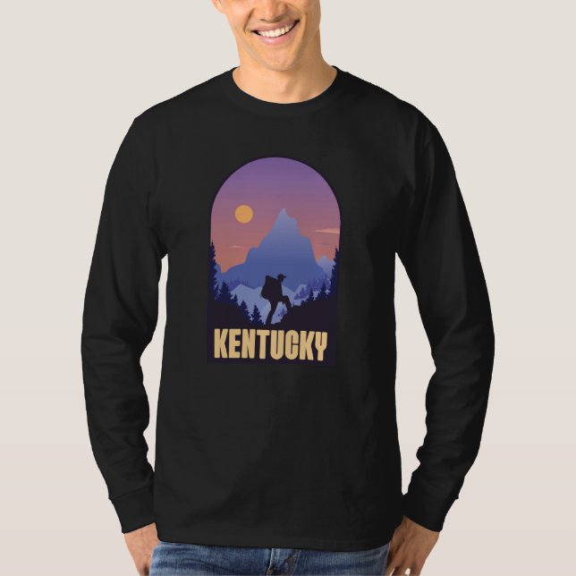 Camiseta Kentucky State USA Hiking Trip Souvenir (Frente)