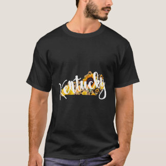 Camiseta Kentucky Sunflower Leopard Print Wildflower State