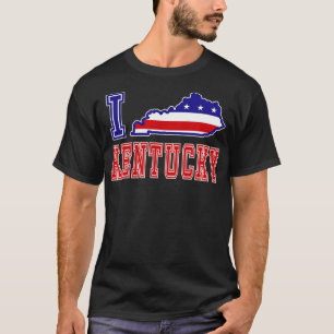 Camiseta Kentucky Usa Patriótico EUA Flag I Love Kentucky