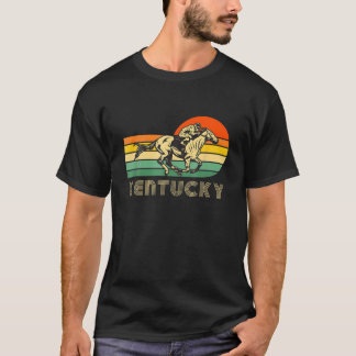 Camiseta Kentucky Vintage Retro Sunset Horse Racing Derby