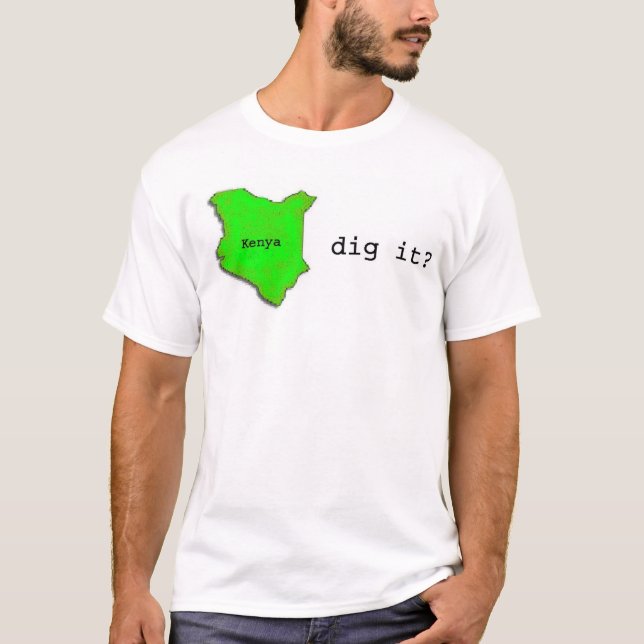 Camiseta Kenya, escava-o? (Frente)