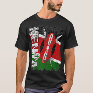 Camiseta KENYA Flag Vintage Distressed KENYA Premium 