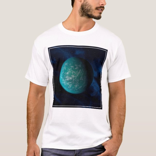 Camiseta Kepler 22b, Um Planeta Extrasolar. (Frente)