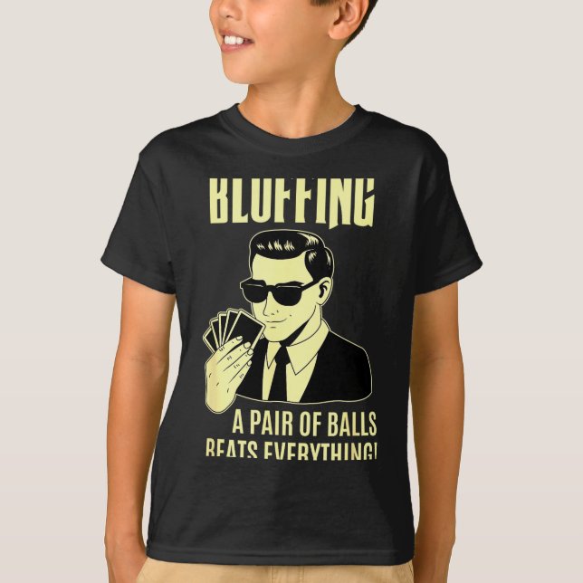 Camiseta Ker Player Texas Hold'em Night - Bluffing Funny Ke (Frente)