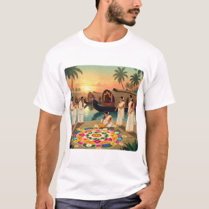 Camiseta Keralam Nostalgia   Memórias Vintage Onam