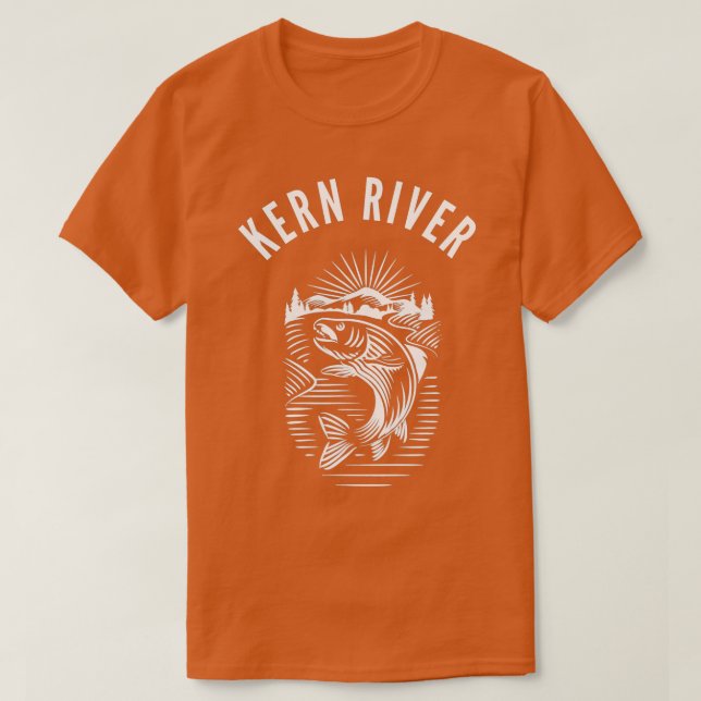 Camiseta Kern River California fishing fly fishing retro  (Frente do Design)