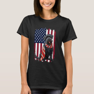 Camiseta Kerry Blue Terrier American Flag 4° De Julho Cão L