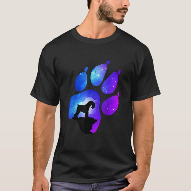 Camiseta Kerry Blue Terrier Paw Dog  Mom Dad (Frente)