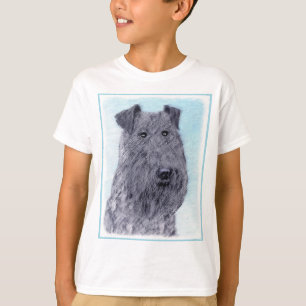 Camiseta Kerry Blue Terrier pintando uma pintura cãozinha o