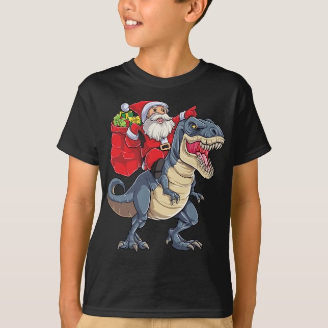 Camiseta Kerstman op Dino (Frente)