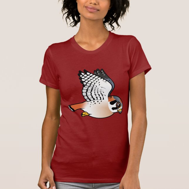Camiseta Kestrel americano em vôo (Frente)