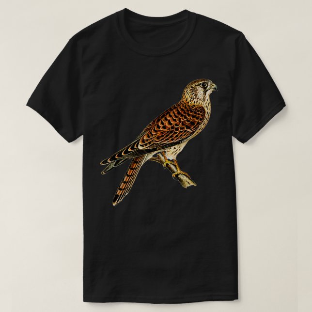Camiseta Kestrel Hawk Falcon Raptor de aves (Frente do Design)
