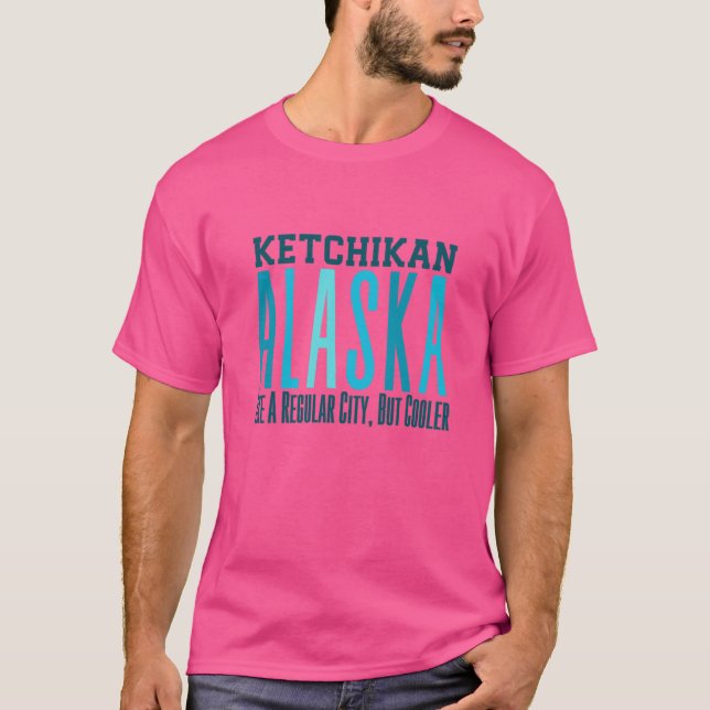Camiseta Ketchikan Alasca Azul Gelo (Frente)