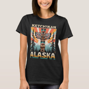 Camiseta Ketchikan Alaska Índio Nativo Americano Totem Le