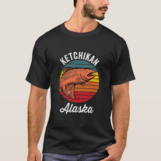 Camiseta Ketchikan Alaska Salmon Fishing  (Frente)