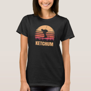 Camiseta Ketchum Idaho Skier Vintage Id Skiing 80s Retro Sk