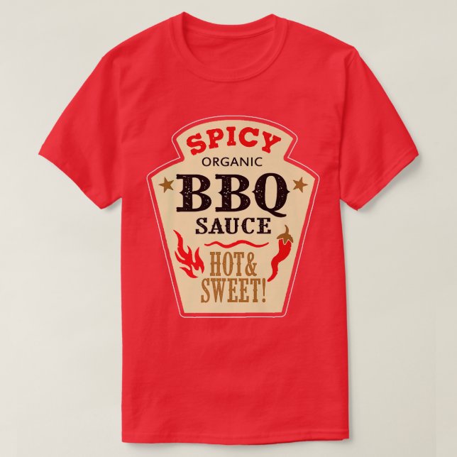 Camiseta Ketchup Barbeque Hallowe Grill Quente de Molho de  (Frente do Design)