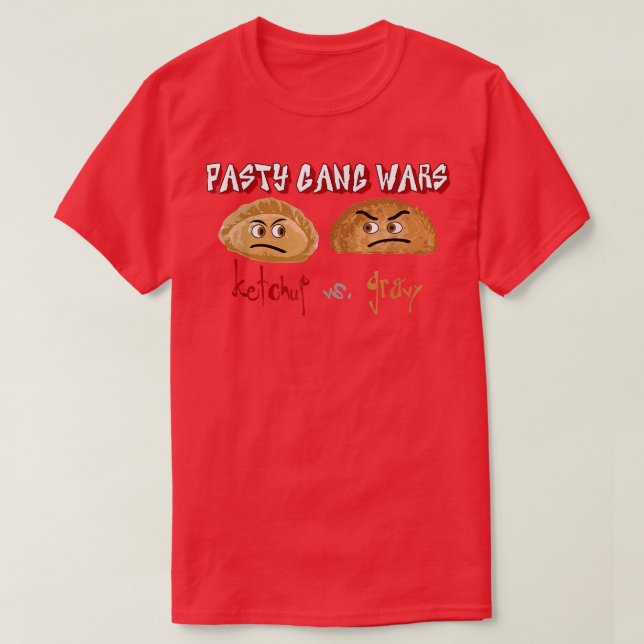 Camiseta Ketchup das Guerras de Gangue Pasty vs (Frente do Design)