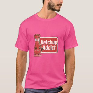 Camiseta Ketchup Viciado Tomato Ketchup Lover Engraçado Foo