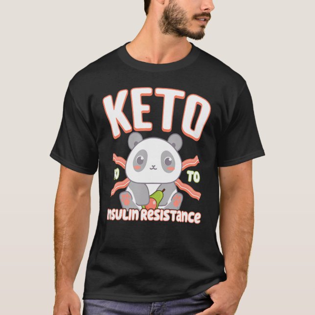 Camiseta Keto Baby Panda Bacon And Avocado Fasting Insulin  (Frente)