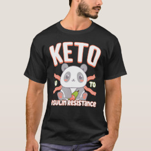 Camiseta Keto Baby Panda Bacon E Avocado Fasting Insulin