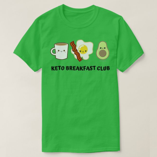 Camiseta Keto Breakfast Club Cute (Frente do Design)
