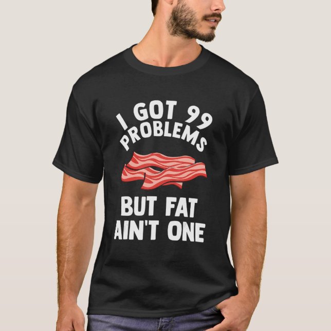 Camiseta Keto Diet Ideas Ketones Bacon Homens Saudáveis (Frente)