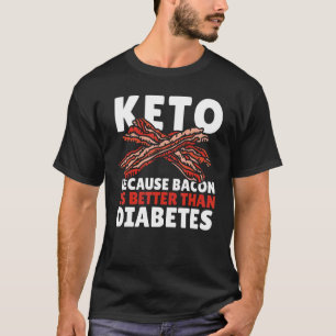 Camiseta Keto Diet Ketogênico Comida Baixo Carbono Bacon
