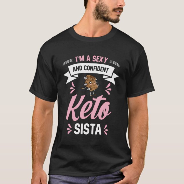Camiseta Keto Diet Ketogênico Comida Saudável (Frente)