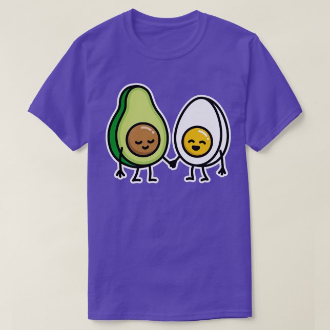 Camiseta Keto Egg Avocado Ketogênico Ketose baixa carboidra (Frente do Design)