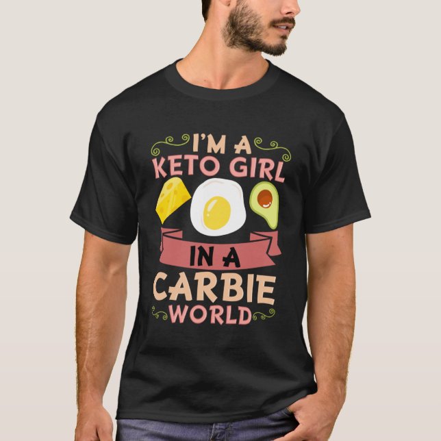 Camiseta Keto Girl Ketose Dieta Ketogênica Avocado Ovos Che (Frente)