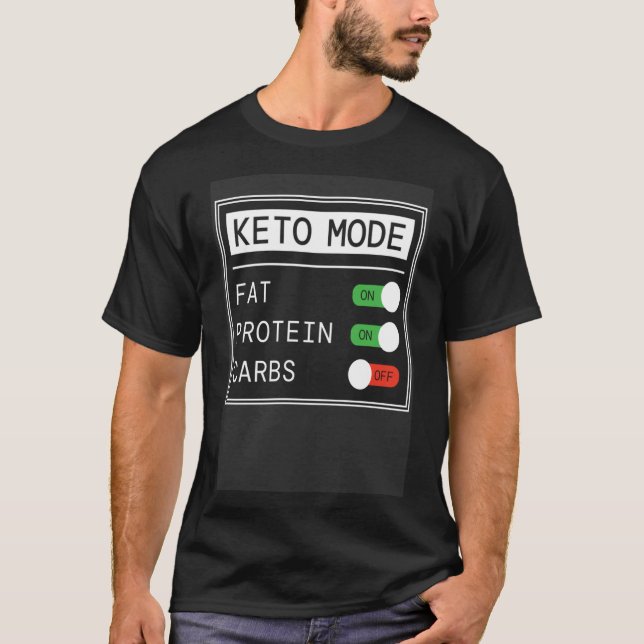 Camiseta Keto Modo I Peso do Perder Comida saudável Morte c (Frente)
