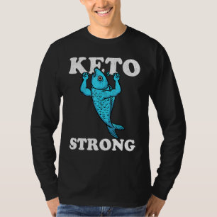 Camiseta Keto Peixe Forte Músculos Ketogênicos Dieta Alta G