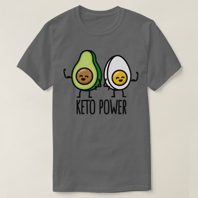 Camiseta Keto Power Egg Avocado Ketose Ketogênica Ideia do  (Frente do Design)