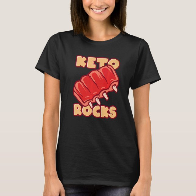 Camiseta Keto Rocks Grilled Spare Ribs   (Frente)
