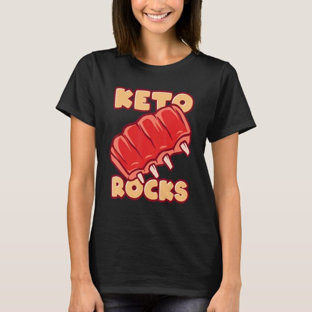 Camiseta Keto Rocks Grilled Spare Ribs (Frente)
