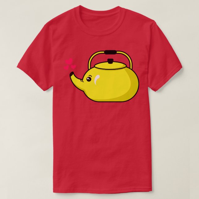 Camiseta Kettle de chá bonito (Frente do Design)