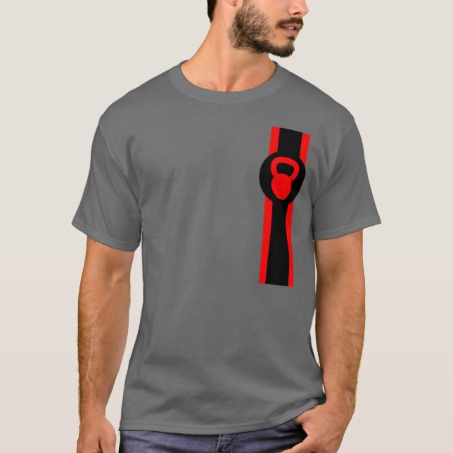 Camiseta Kettlebell listrou o t-shirt (Frente)