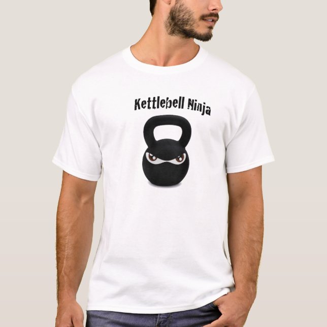Camiseta Kettlebell Ninja - homens (Frente)