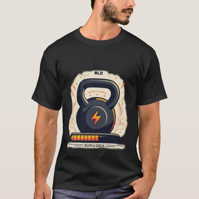 Camiseta Kettlebell Power Up | High-Voltage Fitness Strengt (Frente)