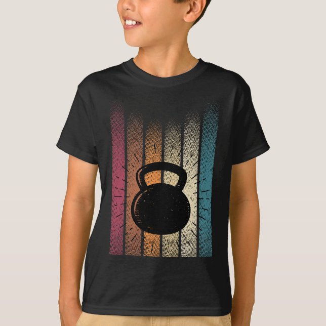 Camiseta Kettlebell Retro Workout Powerinclusive (Frente)