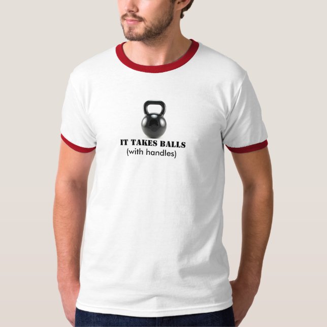 Camiseta kettlebell, toma bolas, (com punhos) (Frente)