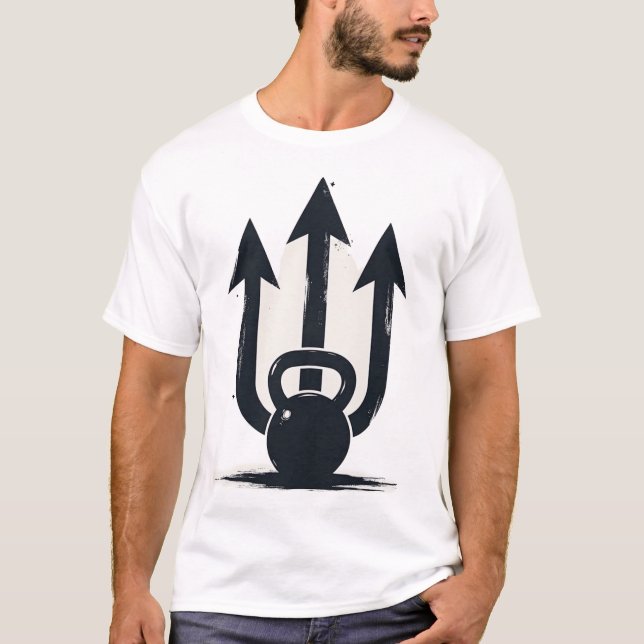 Camiseta Kettlebell Tridente | Força e Poder da Tripla Seta (Frente)