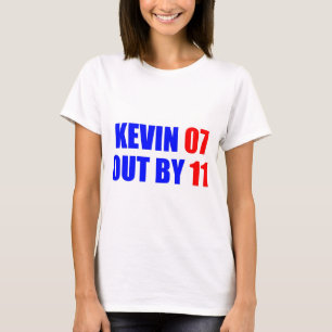 Camiseta Kevin 07 para fora pelo t-shirt de 11 senhoras