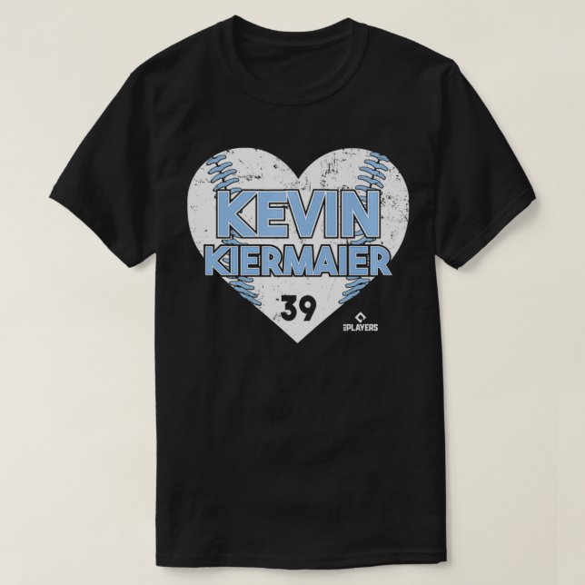 Camiseta Kevin Kiermaier Heart Baseball Roupa Premium  (Frente do Design)