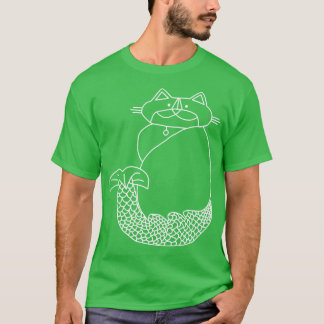 Camiseta Kevin MerCat o Desenho da Linha Branca da Sereia d