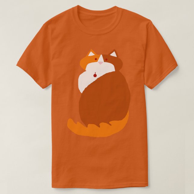 Camiseta Kevin, o Ginger Cat Abstrato Drawing (Frente do Design)