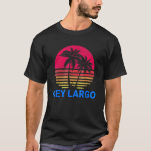 Camiseta Key Largo Florida Beach Vacation Family Retro Dist