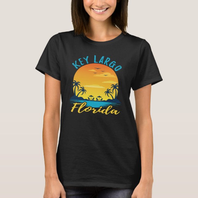 Camiseta Key Largo Florida Sunset Vacin (Frente)